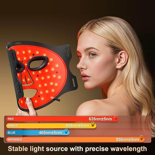 LED Light Therapy Device(KFB290), Red Light Therapy for Face, Near-Infrared 850NM±5NM LED Face Mask Light Therapy