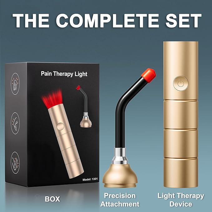 Pain Therapy Light (Model 1301), Near Infrared Light Therapy Wand with LED Light 630, 660, 855, 940nm