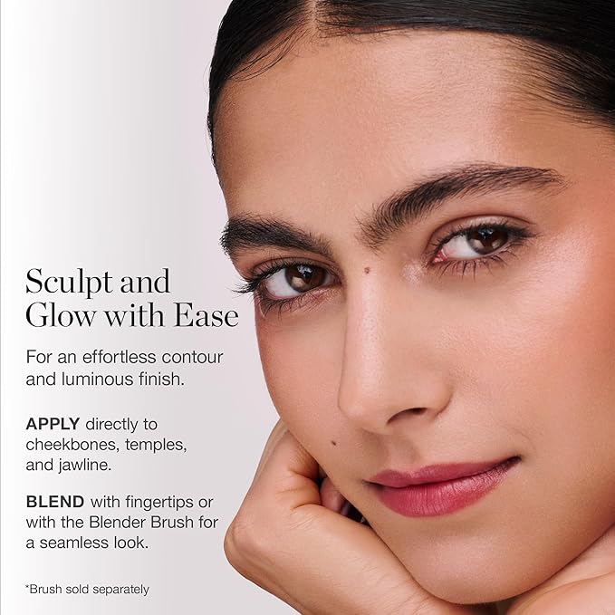 Ogee Bronze & Blend Duo - Sculpted Face Stick in Copper & Blender Brush Set - Certified Organic Bronzer & Professional Quality Makeup Brush for Flawless Makeup Application