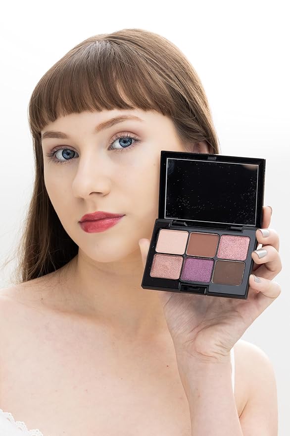 Starlight Eyeshadow Palette (Romantic Mauve) - 6 Highly Pigmented, Crease-Proof Matte & Shimmer Shades – Long-Lasting, Blendable & Buildable Pigments – Compact & Travel-Friendly