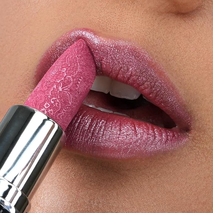 Glitter Pink Lipstick,High Impact Lipcolor,Lightweight Hydrating Formula Smooth and Non-Sticky,Metallic Lipstick For Women,Full-Coverage Lip Color (11 HIP & HIPPIE, 4g)