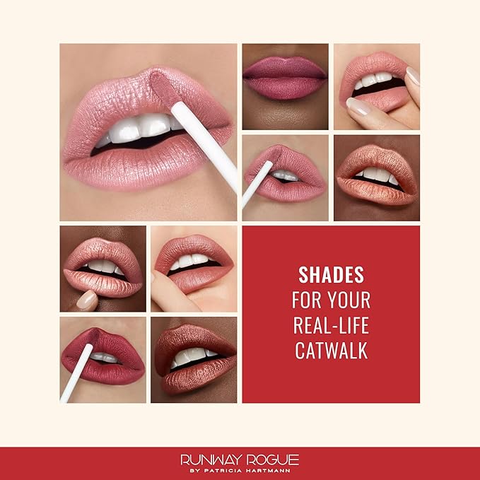 Runway Rogue Silk Glam Liquid Lipstick, Long Wear Frosted Pomegranate Lipstick, ‘Cocktail Hour’