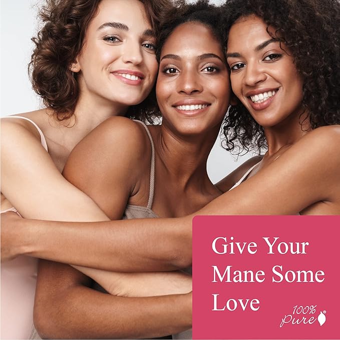 100% PURE Burdock & Neem Healthy Scalp Clarifying Shampoo Moisturizing Detox with Rose Hydrosol Replenishing Cleanser for Dry, Itchy, Flaky Scalp for Women & Men - 16 Fl Oz