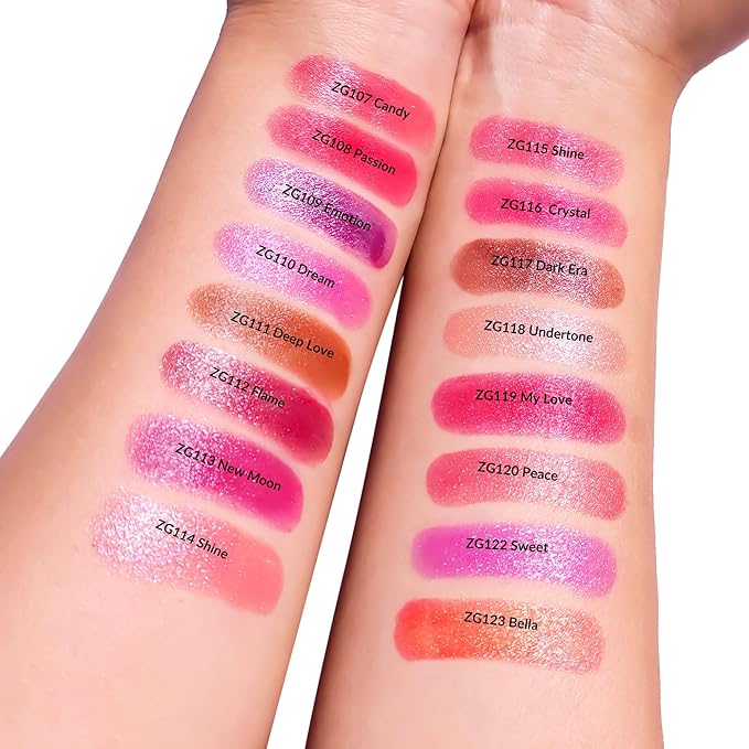 Purple Lipstick Moisturizing for Women Shimmer Tinted Lip Balm Hydrating Nourishing Lip Gloss Vegan& Cruelty Free Lip Makeup, ZG122 Sweet