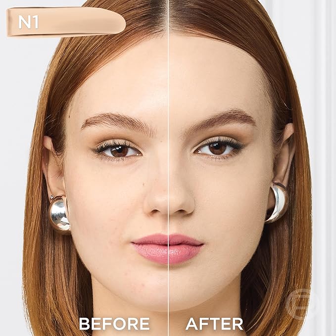 L'Oreal Paris True Match Super-Blendable Foundation, Medium Coverage Liquid Foundation Makeup, N1, Light, 1 Fl Oz