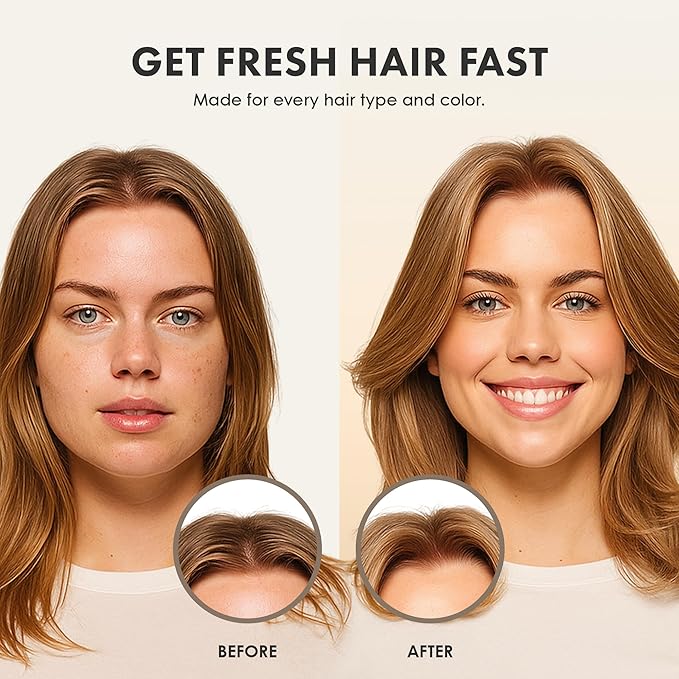 Non-aerosol Dry Shampoo Powder for Dark, Blonde and Oily Hair, All Natural Shampoo Body Powder for Women and Men, Paraben & Talc free No White Cast Synthetic Fragrance, Jasmine - 4oz