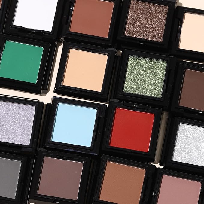 UCANBE Light Beige Single Eyeshadow Palette, Neutral Nude Matte Mini Eye Shadow Primer Base Powder, Highly Pigmented Professional Long-Lasting Waterproof Makeup Pallet