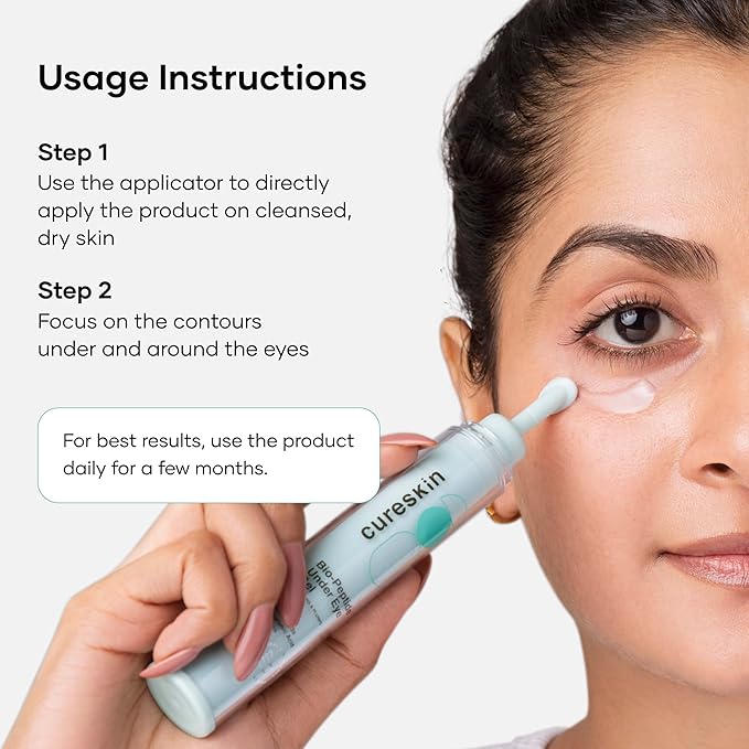 Under Eye Gel for Dark Circles for Women and Men | Bio-Peptide Under Eye Gel to Reduce Dark Circles, Puffiness & Wrinkles | Under Eye Cream for Men and Women