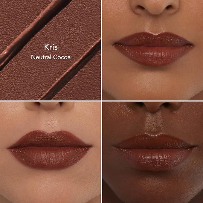 Thrive Causemetics Impact-FULL Smoothing Lipstick, Moisturizing Lip Makeup Essential with Vitamin E, Lightweight Creamy Lipstick for Women, Long Lasting, Vegan, Shade Kris (Neutral Cocoa)