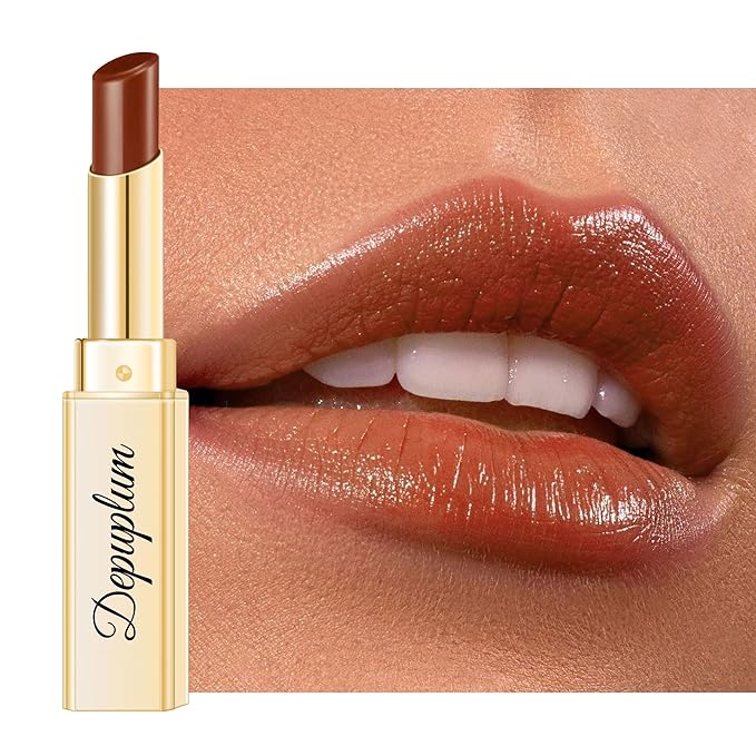 Brown Lipstick for Women Hydrate Cream Lipstick Moisture Lip Gloss Sheer-Medium Coverage Shine Long Lasting Lipsticks for Dry Lips, DM94 Caramel