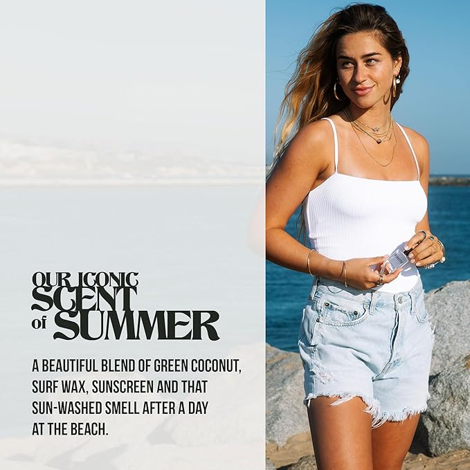 PIRETTE Fragrance Oil Roll On, Beach-Inspired, Long Lasting Perfume Oil with Notes of Fresh Green Coconut, Surf Wax & Sunscreen, Daily Rollerball Perfume for Women, 0.5 fl oz