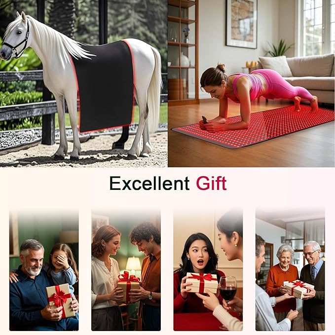 Red Light Therapy Mat - 71"x35" Full Body Relief with 660nm+850nm Dual Wavelength, 1350 LEDs, 4 Modes, Timer & Pulse Function for Back/Neck/Shoulder/Knee Pain - Gift for Men Women