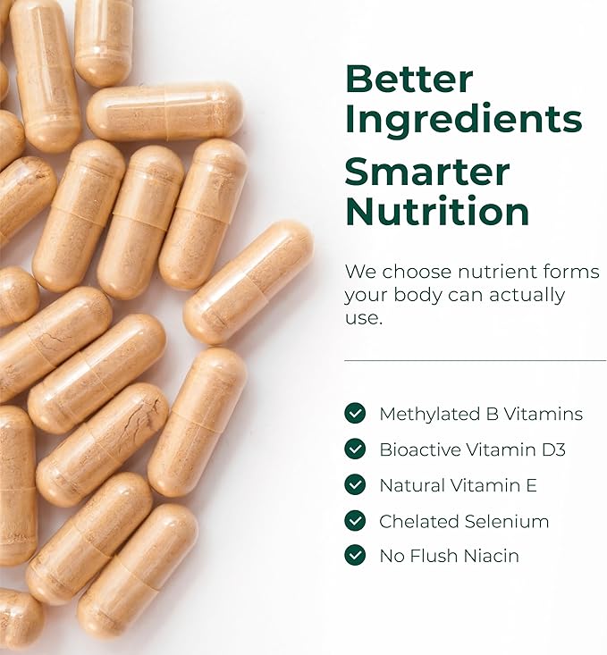 Multivitamin for Men – Methylated Mens Multivitamins & Multiminerals Capsules with Vitamin B12, A, D, C, Zinc, Magnesium & More for Complete Daily Support – High Potency Bioavailable Vitamins for Men