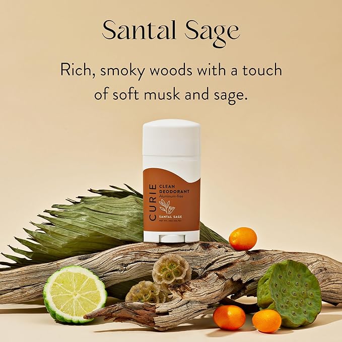 Curie Natural Deodorant Aluminum Free- Variety Pack Travel Size Deodorant for Women - Non Toxic, Paraben Free, Clean, Vegan (3 Pack)