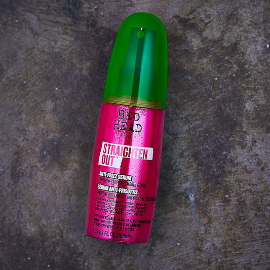 TIGI Bed Head Straighten Out Anti Frizz Serum for Smooth Shiny Hair 3.38 fl oz (Pack of 4)