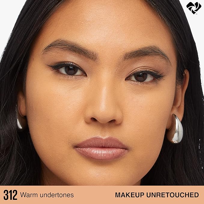 Maybelline Super Stay Lumi-Matte Foundation, Lightweight and Buildable Full Coverage Foundation Makeup For Up To 30HR Wear, 312, 1 Count