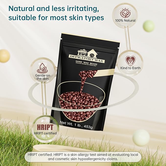 Lifestance Coffee Waxing Beads, 1LB Coarse Hair Removal Wax Beans for Face, Eyebrow, Brazilian Bikini, Sensitive Skin at Home for Women and Men