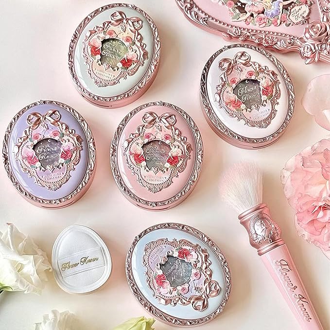 Flower Knows Midsummer Fairytales Velvet Embossed Blush,Tangerine Matte Finish,Buildable & Blendable Powder Blush for cheeks,Natural Flush for All Skin Tones(04 Summer Blossom,5g)