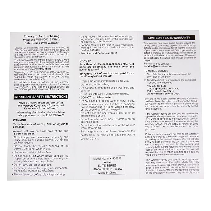 Wax Necessities Waxness Double Wax Heater WN5002