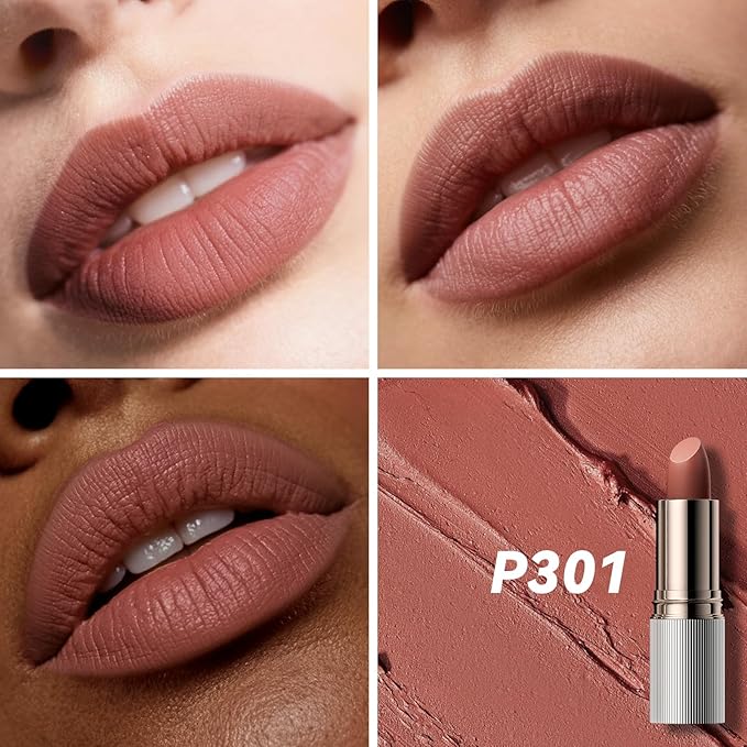 MAANGE Lipstick, Matte Lipstick Long Lasting Transfer-Proof Waterproof & Hydrating Lip Makeup, Full Coverage for a Nourishing Pout,1 Count-P301