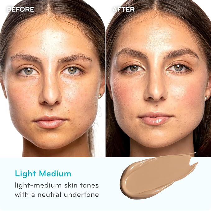 pūrlisse Radiant Glow Illuminating BB Cream with SPF 30 - Glow BB Cream Enriched with Goji & Hawthorn Berry for Dewy Skin - Helps to Improve Skin Texture & Radiance - Light Medium (1.4 oz)