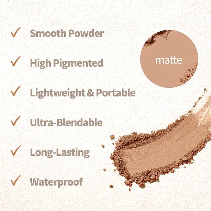 9 Colors Mini Matte Naked Eyeshadow Palette High Pigmented Peach Eye Shadow Powder Ultra-Blendable Waterproof Long Lasting Neutral Nude Makeup Pallet Suitable for Older Women