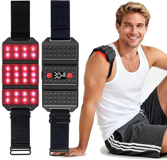 Red Light Therapy Belt, LED 660nm & 850nm Near Infrared Light for Muscle Recovery, Pain Relief, Wearable Wrap –Inflammation, Joint Health & Mobility - Portable & Hands-Free