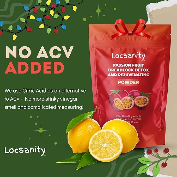 Locsanity Dreadlock Hair Scalp Detox - Deep Clean Dreadlock Powder, Cleansing Conditioner - Natural Hair Cleanser for Build Up - ACV Alternative, Loc Care and Maintenance Products