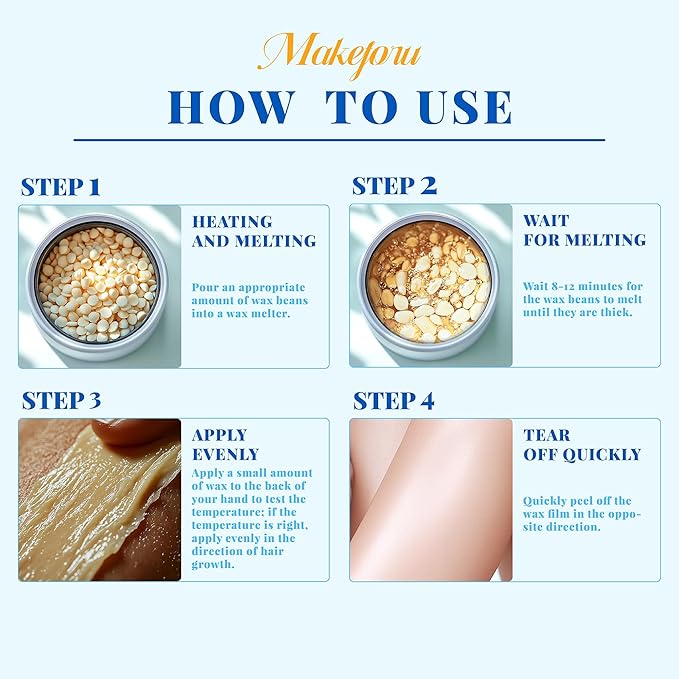 Hair Removal Wax Beads 2.2lb (1000g), Waxing for Whole Body, Painless Hair Removal Waxing for Women and Men, 10 Flavours, Contains 20 Wax Sticks