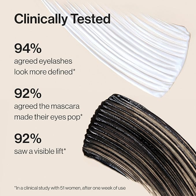 Honest Beauty 2-in-1 Extreme Length Clean Mascara, Lash Primer, Lengthening, Volumizing, Cruelty-Free, Safe for Sensitive Eyes, Black, .27 fl oz