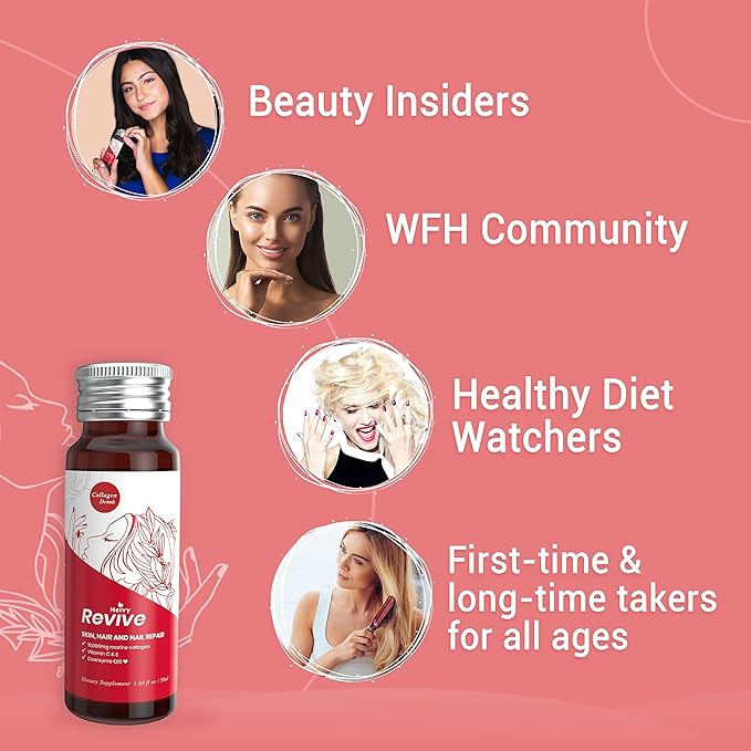 Liquid Collagen for Women, Collagen Drink with 10,000mg Marine Collagen Peptides, Collagen Liquid for Women for Hair Growth, Skin Repair, Nail Strength, 1.69 Fl Oz (Pack of 30)