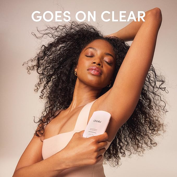 OUAI Aluminum Free Deodorant - Women's Deodorant with 24-Hour Odor Control & Invisible Application - Enriched with Notes of Rose, Berry, Lychee & Pink Peppercorn - Melrose Place (2.5 oz)