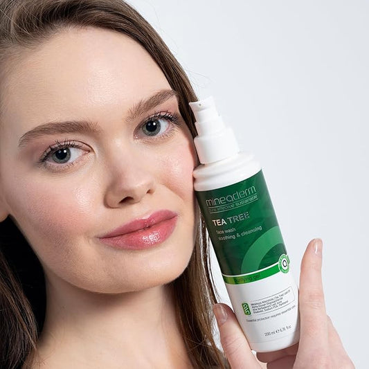 Tea Tree Face Wash for Acne-Prone Skin – Purifying Cleanser with Aloe Vera, Panthenol & Bisabolol – Fights Acne & Controls Oil – Gentle Daily Gel Wash – 200ml