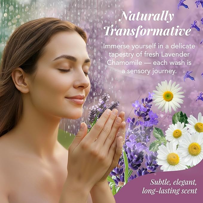 Saavy Naturals Body Wash Lavender Chamomile Plant-Based Ingredients - Made In USA - Sensitive Skin Body Wash - Organic Formula With Coconut Oil,Shea Butter, And Aloe Vera - 8.5 Fl Oz, 2 Pack