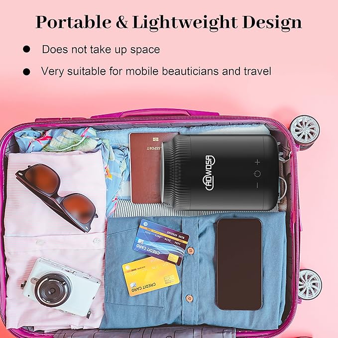 Mini Wax Pot Warmer for Hair Removal, Professional Portable Digital Wax Heater Machine for Facial Body SPA Salon, with 200ml Non-stick Pot, ℃/℉ Switchable Display, 100 Brow Sticks