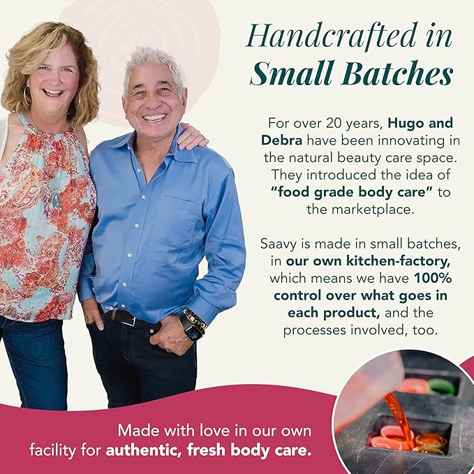 Body Wash Bulgarian Rose Saavy Naturals-Plant-Based Ingredients- Made In USA - Sensitive Skin Body Washl Organic Formula With Coconut Oil, Shea Butter, And Aloe Vera - 8.5 Fl Oz