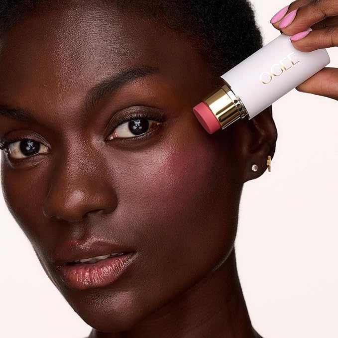 Ogee Midnight's Kiss - Rose Quartz Face Stick & Thistle Lip Gloss Duo - Limited Edition Holiday Makeup Gift Set - Certified Organic & Skincare-Infused