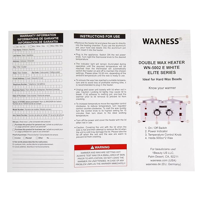 Wax Necessities Waxness Double Wax Heater WN5002