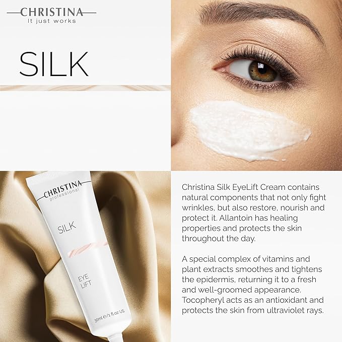 -CHRISTINA- Silk Eyelift Cream | Under Eye Cream Revitalizes, Smoothes, and Combats Aging with Enhanced Microcirculation | For Normal And Dry Skin 30ml