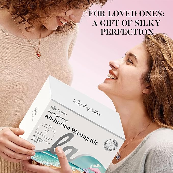 LANSLEYWAX Digital Waxing Kit for Women Men - Water Pink Waxing Machine with 39 Accessories - Hard Wax Kit for Arm Leg Brazilian Bikini Face Sensitive Skin, Wax Warmer Hair Removal for Home/Salon Use