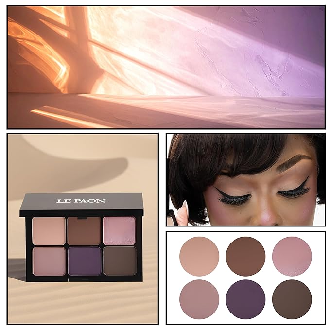 Starlight Eyeshadow Palette (Romantic Mauve) - 6 Highly Pigmented, Crease-Proof Matte & Shimmer Shades – Long-Lasting, Blendable & Buildable Pigments – Compact & Travel-Friendly