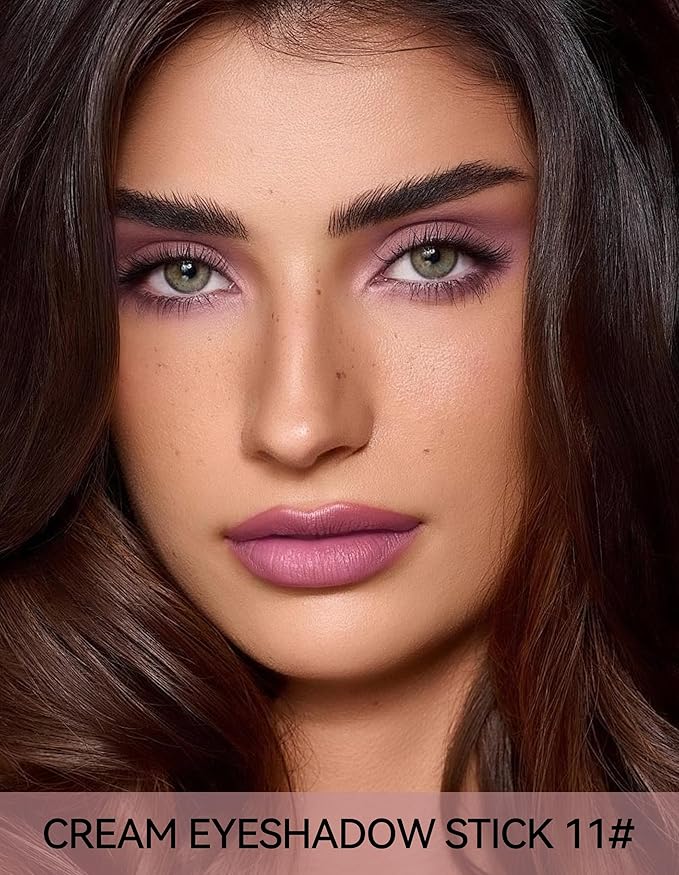 Erinde Waterproof Cream Eyeshadow Stick, Matte Nude Eye Shadow Sticks, Longwear Blendable High Pigmented, Neutral Eye Shadow Sticks Matte for Older Eyes, Smokey Eyeshadow Pencil Crayon, 11 Rose Nude