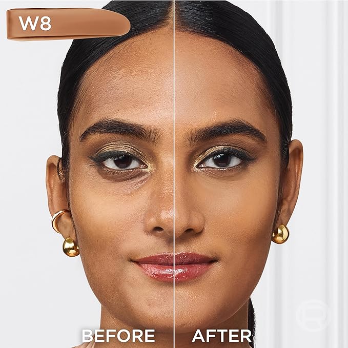 L'Oreal Paris True Match Super-Blendable Foundation, Medium Coverage Liquid Foundation Makeup, W8, Medium Deep, 1 Fl Oz (Pack of 2)