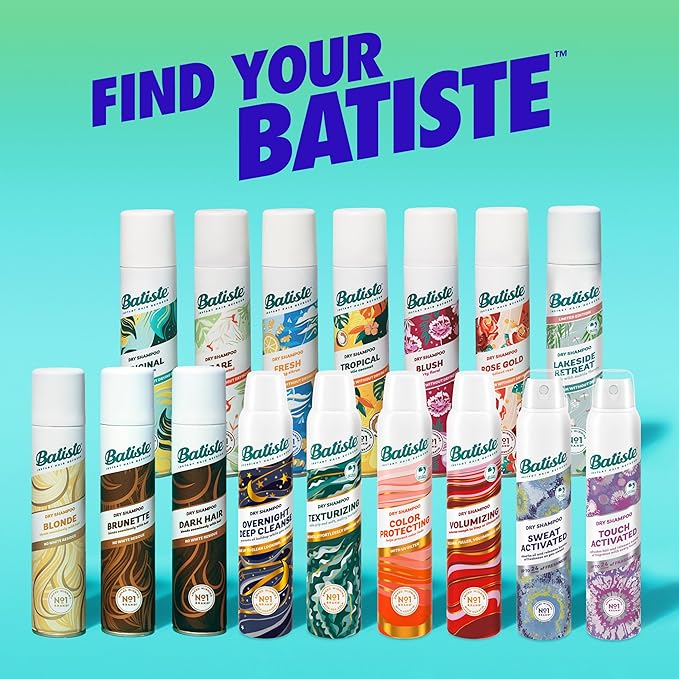Batiste Dry Shampoo, Sweat Activated with Sweat Absorbing Technology, 5.71 OZ