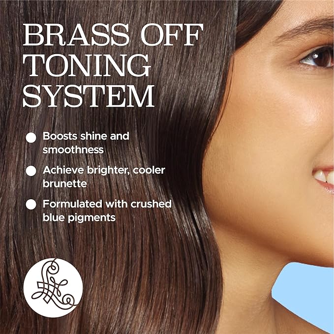 Luseta Blue Shampoo & Conditioner Set - Color Brightening for Brassy and Brunette Treated Hair, Revive Cool Tones, 2x 16.9oz