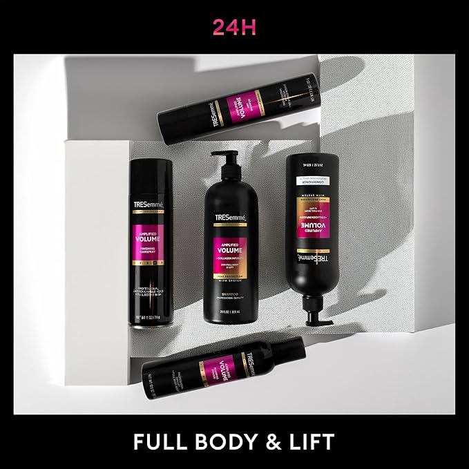 TRESemmé Shampoo and Conditioner Set, Amplified Volume + Collagen Infusion, 24H Full Body & Lift with Heat Protection + Keratin Repair Mask (3 Piece Set)