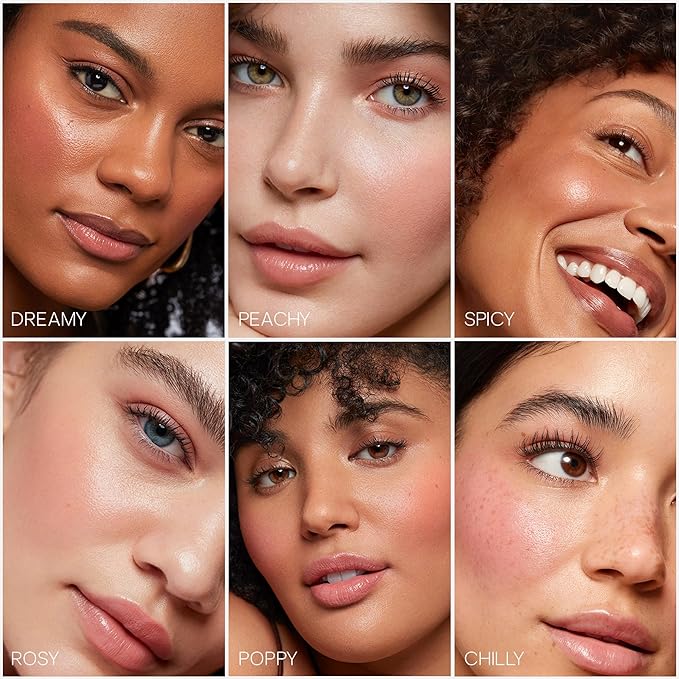 Saie Dew Liquid Blush for Cheeks - Hydrating Cream Blush Stick with a Blendable + Buildable Formula - Skincare Infused Dewy Cheek Tint for a Natural Flush - Glowy Makeup Essential - Rosy (.40 oz)