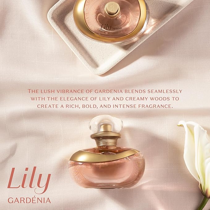 O Boticário Lily Gardénia Eau de Parfum for Women, A Bold, Intense White Floral Fragrance, 2.5 Ounce