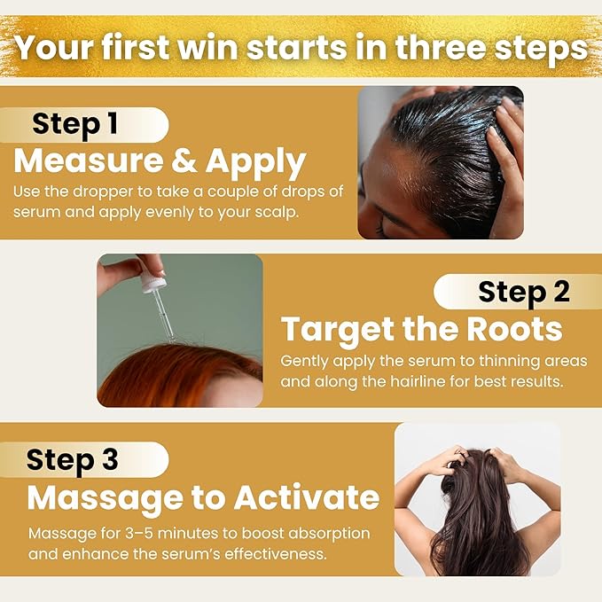 Hair Growth Serum Women & Men — 10-in-1 Tricho10™ Scalp Serum for Thicker, Fuller Hair & a Healthier Scalp — Fast-Absorbing, 3X Strengthening Blend for Thinning Hair & All Hair Types (1 fl oz / 30 ml)