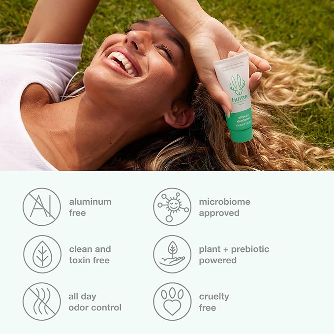 Hume Supernatural Invisible Whole Body Deo Balm - Full Body Protection - Aluminum Free, No Baking Soda - Anti-Chafing Odor Control - Clinically Tested on Sensitive Skin (Mixed Trio)